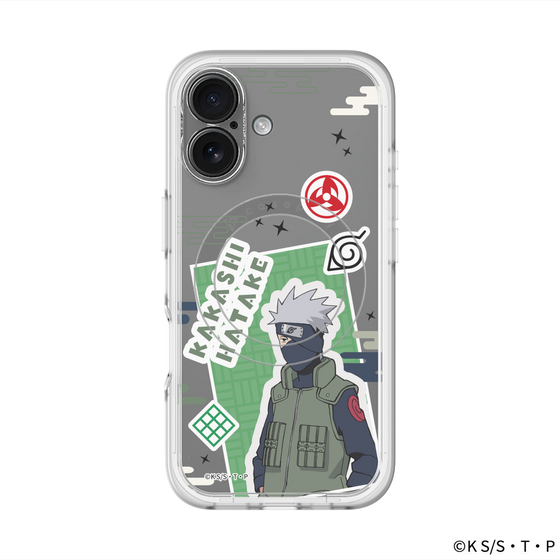 スリムプロテクションプレミアムケース with MagSafe［ NARUTO -ナルト- 疾風伝 - ステッカー - はたけカカシ ］