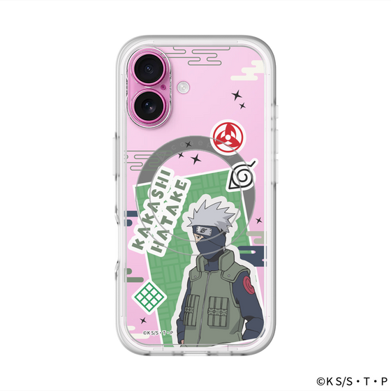 スリムプロテクションプレミアムケース with MagSafe［ NARUTO -ナルト- 疾風伝 - ステッカー - はたけカカシ ］