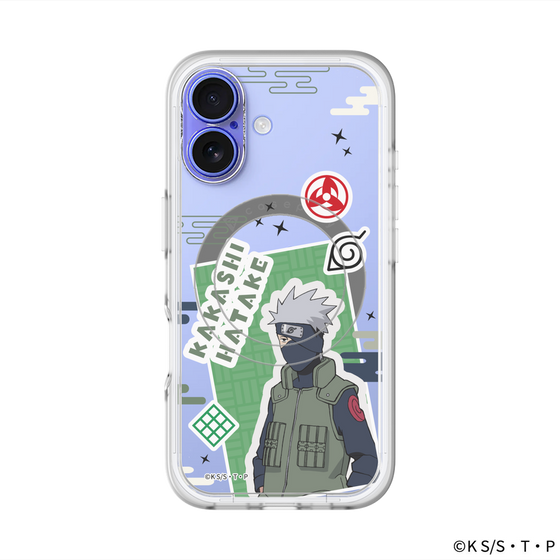 スリムプロテクションプレミアムケース with MagSafe［ NARUTO -ナルト- 疾風伝 - ステッカー - はたけカカシ ］