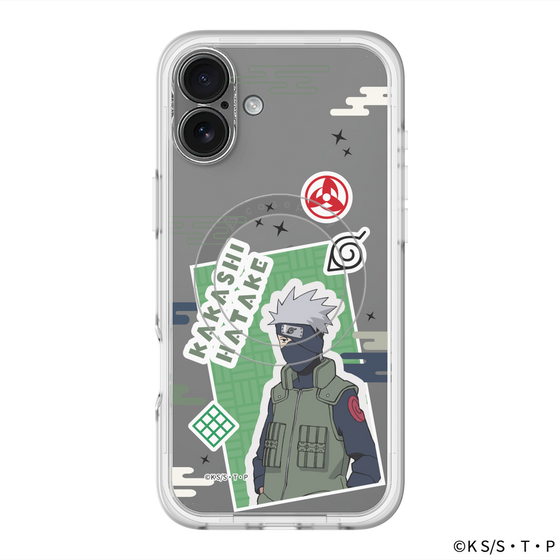 スリムプロテクションプレミアムケース with MagSafe［ NARUTO -ナルト- 疾風伝 - ステッカー - はたけカカシ ］