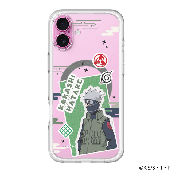 スリムプロテクションプレミアムケース with MagSafe［ NARUTO -ナルト- 疾風伝 - ステッカー - はたけカカシ ］