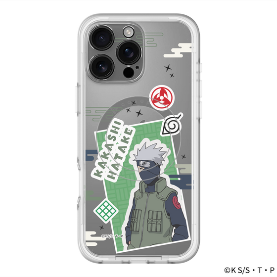 スリムプロテクションプレミアムケース with MagSafe［ NARUTO -ナルト- 疾風伝 - ステッカー - はたけカカシ ］