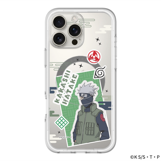 スリムプロテクションプレミアムケース with MagSafe［ NARUTO -ナルト- 疾風伝 - ステッカー - はたけカカシ ］