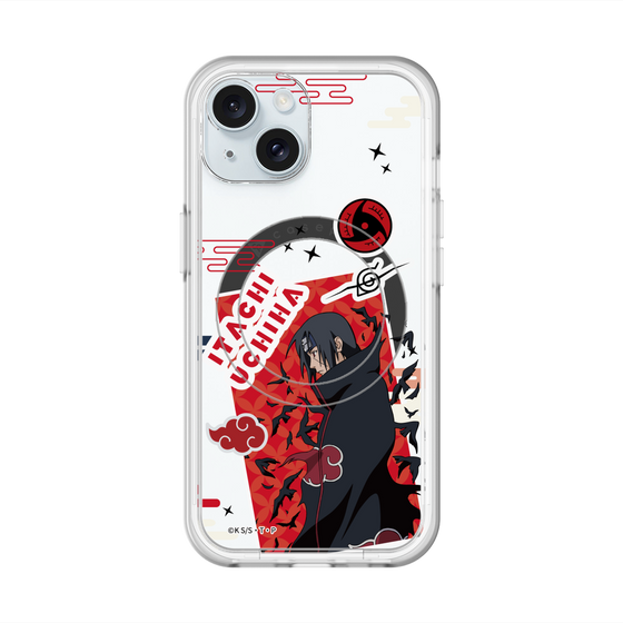 スリムプロテクションプレミアムケース with MagSafe［ NARUTO -ナルト- 疾風伝 - ステッカー - うちはイタチ ］