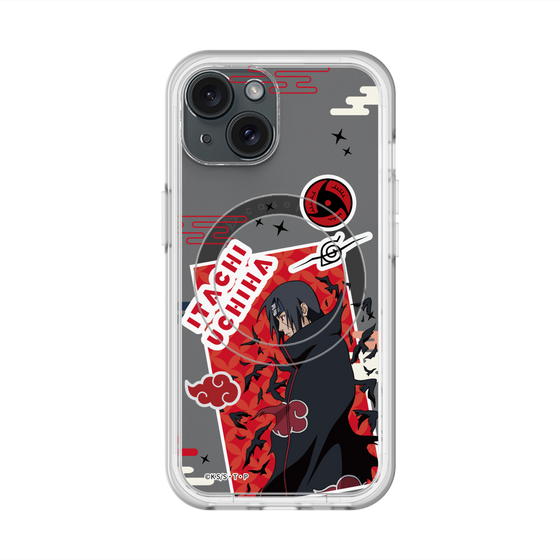 スリムプロテクションプレミアムケース with MagSafe［ NARUTO -ナルト- 疾風伝 - ステッカー - うちはイタチ ］