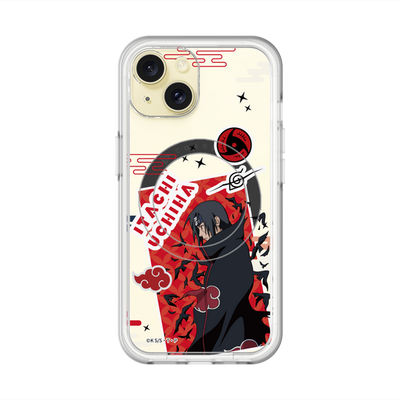 スリムプロテクションプレミアムケース with MagSafe［ NARUTO -ナルト- 疾風伝 - ステッカー - うちはイタチ ］