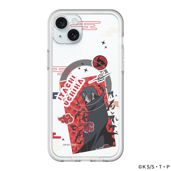 スリムプロテクションプレミアムケース with MagSafe［ NARUTO-ナルト- 疾風伝 - ステッカー - うちはイタチ ］