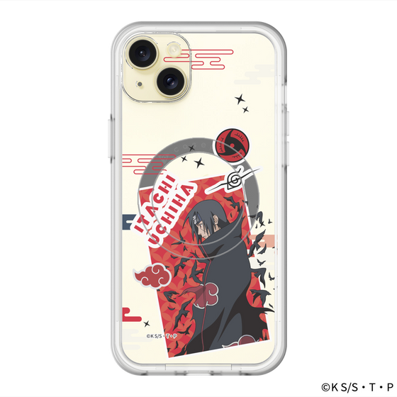 スリムプロテクションプレミアムケース with MagSafe［ NARUTO -ナルト- 疾風伝 - ステッカー - うちはイタチ ］