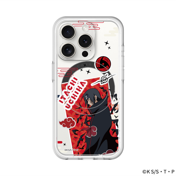 スリムプロテクションプレミアムケース with MagSafe［ NARUTO-ナルト- 疾風伝 - ステッカー - うちはイタチ ］