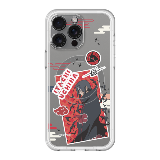 スリムプロテクションプレミアムケース with MagSafe［ NARUTO -ナルト- 疾風伝 - ステッカー - うちはイタチ ］