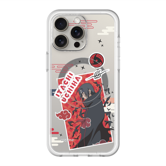 スリムプロテクションプレミアムケース with MagSafe［ NARUTO -ナルト- 疾風伝 - ステッカー - うちはイタチ ］