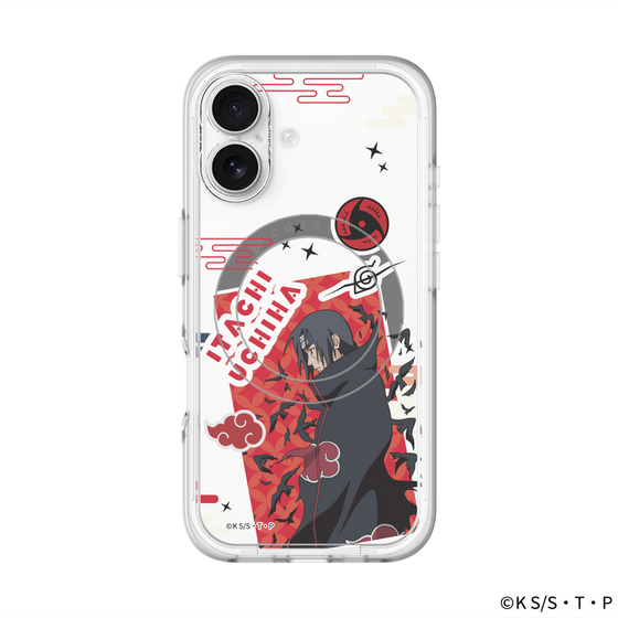 スリムプロテクションプレミアムケース with MagSafe［ NARUTO-ナルト- 疾風伝 - ステッカー - うちはイタチ ］