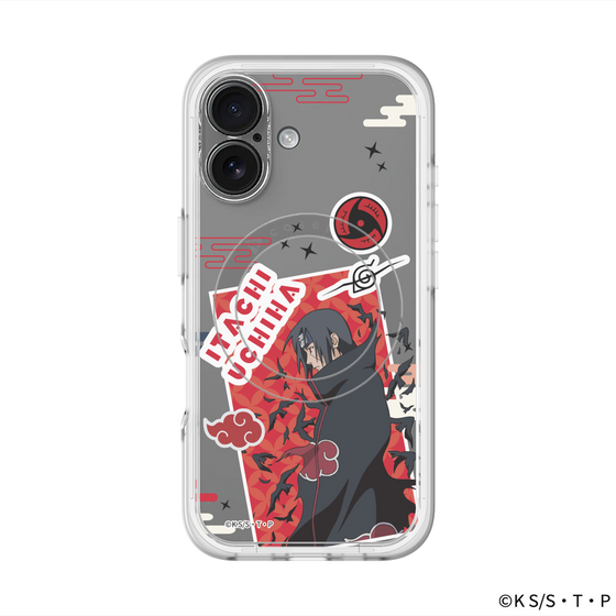 スリムプロテクションプレミアムケース with MagSafe［ NARUTO -ナルト- 疾風伝 - ステッカー - うちはイタチ ］