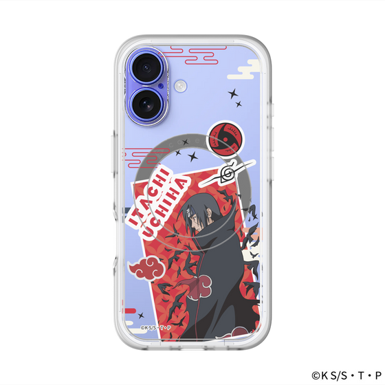 スリムプロテクションプレミアムケース with MagSafe［ NARUTO -ナルト- 疾風伝 - ステッカー - うちはイタチ ］