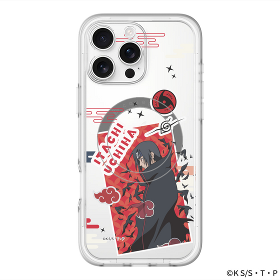 スリムプロテクションプレミアムケース with MagSafe［ NARUTO-ナルト- 疾風伝 - ステッカー - うちはイタチ ］