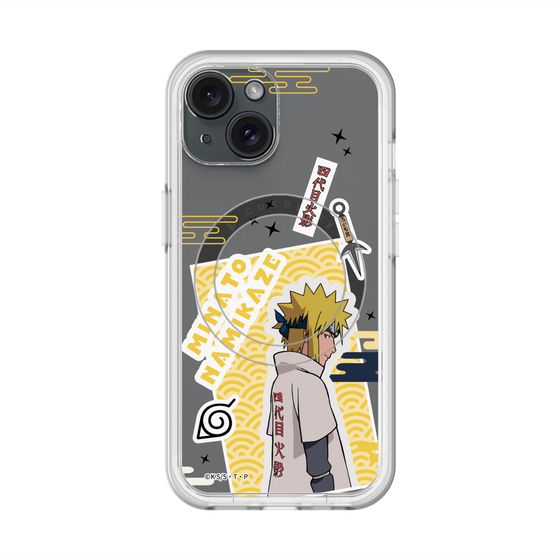 スリムプロテクションプレミアムケース with MagSafe［ NARUTO -ナルト- 疾風伝 - ステッカー - 波風ミナト ］
