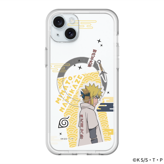 スリムプロテクションプレミアムケース with MagSafe［ NARUTO-ナルト- 疾風伝 - ステッカー - 波風ミナト ］