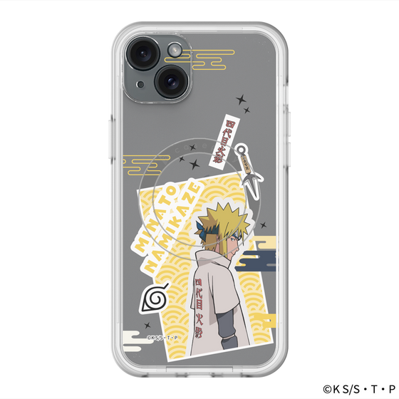 スリムプロテクションプレミアムケース with MagSafe［ NARUTO -ナルト- 疾風伝 - ステッカー - 波風ミナト ］