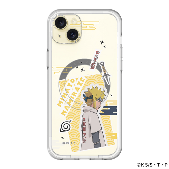 スリムプロテクションプレミアムケース with MagSafe［ NARUTO -ナルト- 疾風伝 - ステッカー - 波風ミナト ］