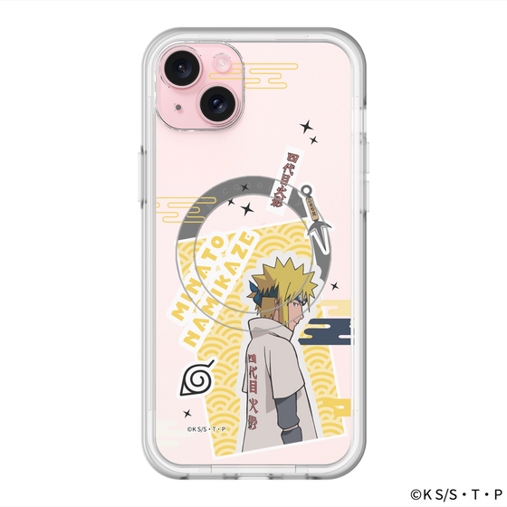 スリムプロテクションプレミアムケース with MagSafe［ NARUTO -ナルト- 疾風伝 - ステッカー - 波風ミナト ］