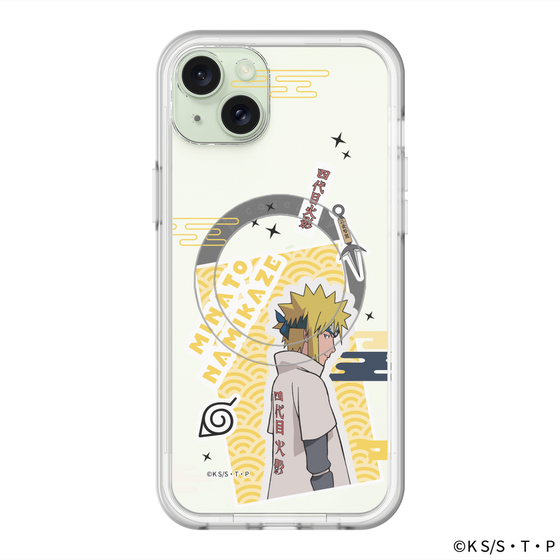 スリムプロテクションプレミアムケース with MagSafe［ NARUTO -ナルト- 疾風伝 - ステッカー - 波風ミナト ］