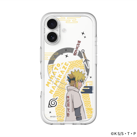 スリムプロテクションプレミアムケース with MagSafe［ NARUTO-ナルト- 疾風伝 - ステッカー - 波風ミナト ］