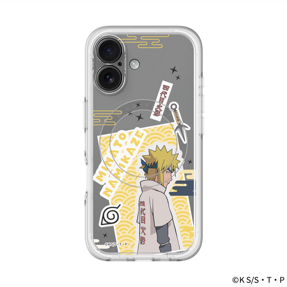 スリムプロテクションプレミアムケース with MagSafe［ NARUTO -ナルト- 疾風伝 - ステッカー - 波風ミナト ］