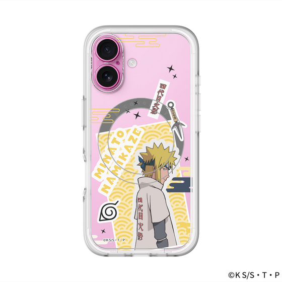 スリムプロテクションプレミアムケース with MagSafe［ NARUTO -ナルト- 疾風伝 - ステッカー - 波風ミナト ］