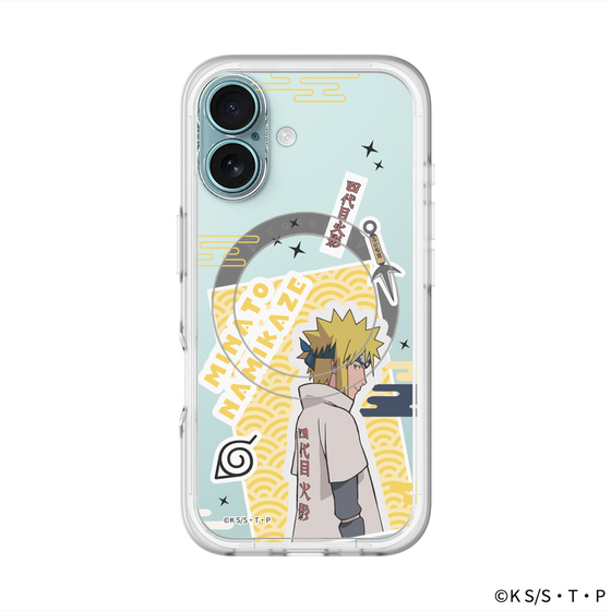 スリムプロテクションプレミアムケース with MagSafe［ NARUTO -ナルト- 疾風伝 - ステッカー - 波風ミナト ］