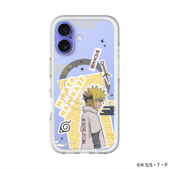 スリムプロテクションプレミアムケース with MagSafe［ NARUTO -ナルト- 疾風伝 - ステッカー - 波風ミナト ］