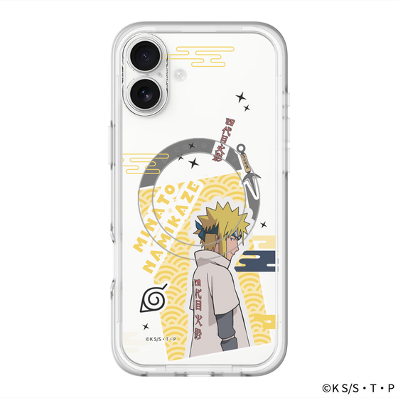 スリムプロテクションプレミアムケース with MagSafe［ NARUTO-ナルト- 疾風伝 - ステッカー - 波風ミナト ］