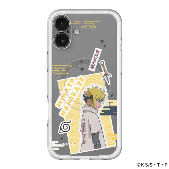スリムプロテクションプレミアムケース with MagSafe［ NARUTO -ナルト- 疾風伝 - ステッカー - 波風ミナト ］