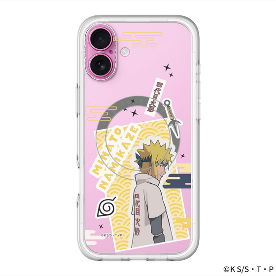 スリムプロテクションプレミアムケース with MagSafe［ NARUTO -ナルト- 疾風伝 - ステッカー - 波風ミナト ］