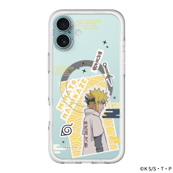 スリムプロテクションプレミアムケース with MagSafe［ NARUTO -ナルト- 疾風伝 - ステッカー - 波風ミナト ］