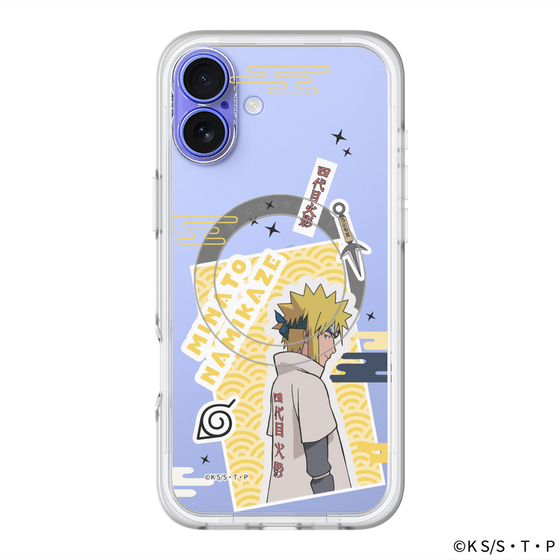 スリムプロテクションプレミアムケース with MagSafe［ NARUTO -ナルト- 疾風伝 - ステッカー - 波風ミナト ］