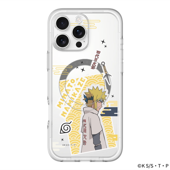 スリムプロテクションプレミアムケース with MagSafe［ NARUTO-ナルト- 疾風伝 - ステッカー - 波風ミナト ］