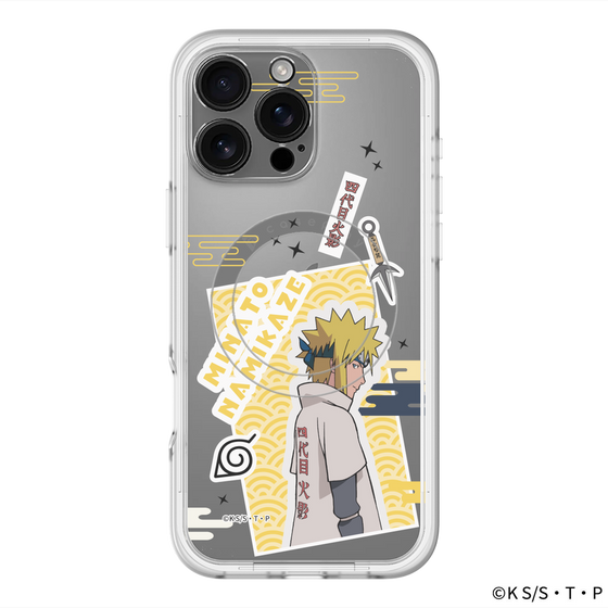 スリムプロテクションプレミアムケース with MagSafe［ NARUTO -ナルト- 疾風伝 - ステッカー - 波風ミナト ］