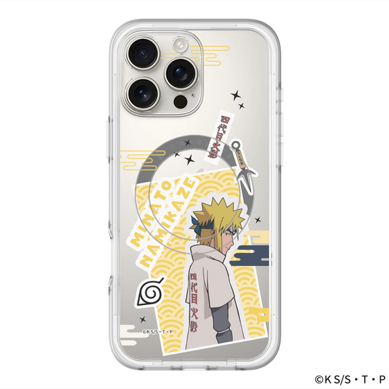 スリムプロテクションプレミアムケース with MagSafe［ NARUTO -ナルト- 疾風伝 - ステッカー - 波風ミナト ］