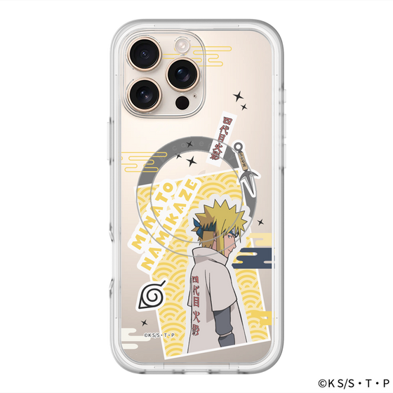 スリムプロテクションプレミアムケース with MagSafe［ NARUTO -ナルト- 疾風伝 - ステッカー - 波風ミナト ］