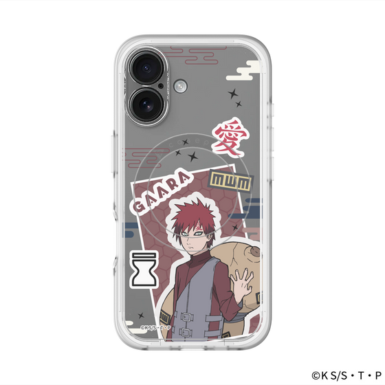 スリムプロテクションプレミアムケース with MagSafe［ NARUTO -ナルト- 疾風伝 - ステッカー - 我愛羅 ］