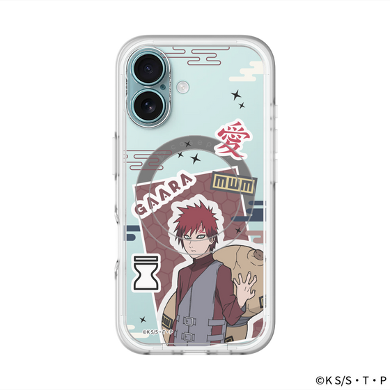 スリムプロテクションプレミアムケース with MagSafe［ NARUTO -ナルト- 疾風伝 - ステッカー - 我愛羅 ］