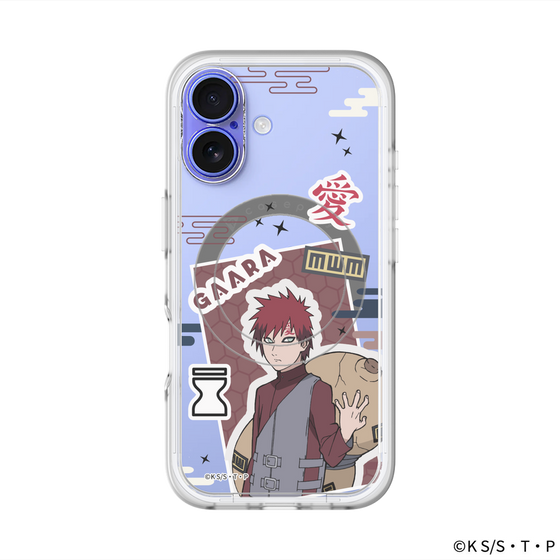 スリムプロテクションプレミアムケース with MagSafe［ NARUTO -ナルト- 疾風伝 - ステッカー - 我愛羅 ］