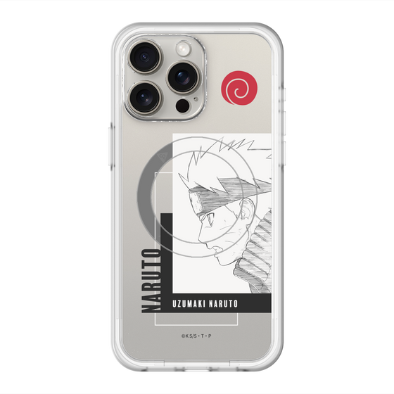 スリムプロテクションプレミアムケース with MagSafe［ NARUTO -ナルト- 疾風伝 - うずまきナルト - 線画 ］