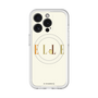 スリムプロテクションプレミアムケース with MagSafe［ ELLE×ポムポムプリン - ロゴ - ベージュ ］
