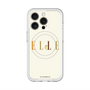 スリムプロテクションプレミアムケース with MagSafe［ ELLE×ポムポムプリン - ロゴ - ベージュ ］