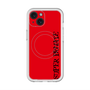 スリムプロテクションプレミアムケース with MagSafe［ SUPER PRIVATE - ロゴ - Red&Black ］