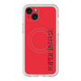 スリムプロテクションプレミアムケース with MagSafe［ SUPER PRIVATE - ロゴ - Red&Black ］