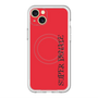 スリムプロテクションプレミアムケース with MagSafe［ SUPER PRIVATE - ロゴ - Red&Black ］