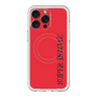 スリムプロテクションプレミアムケース with MagSafe［ SUPER PRIVATE - ロゴ - Red&Black ］