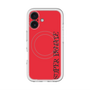 スリムプロテクションプレミアムケース with MagSafe［ SUPER PRIVATE - ロゴ - Red&Black ］